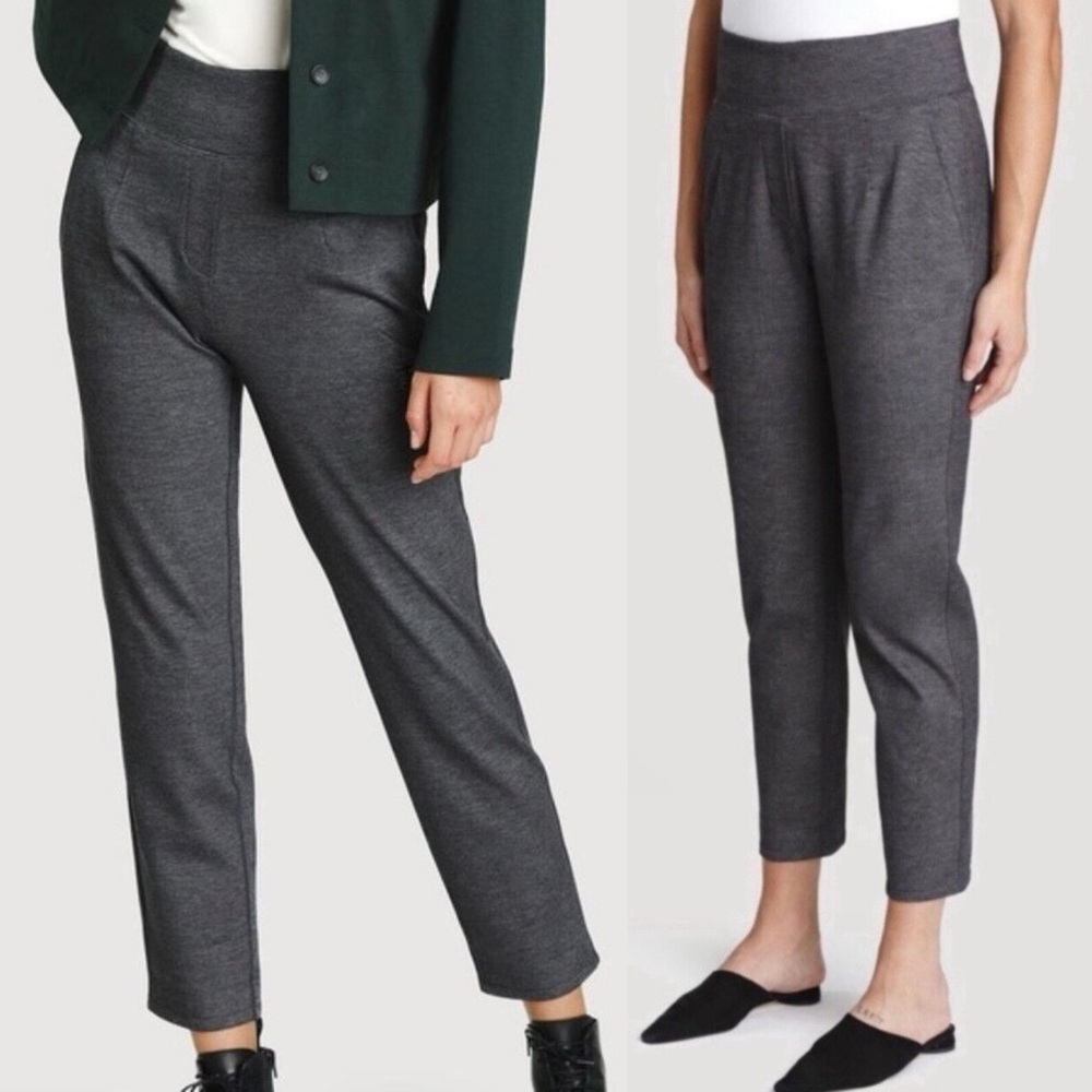 Kit & Ace Mulberry Pant Grey Pull On Elastic Waist Tencel Cashmere Sz 6 Trousers